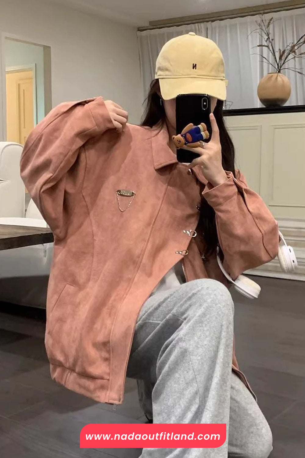 Loose Pins Buckle Buttons Style Streetwear Jacket