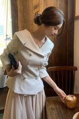Long Sleeve French Elegant Cropped Blazer Jacket