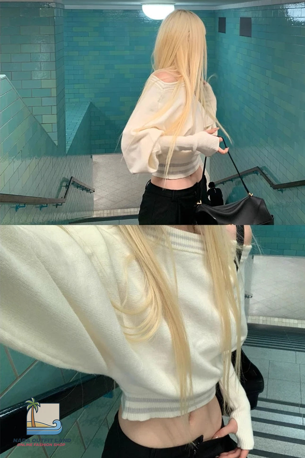 Long Sleeve Sexy One Shoulder Knitted Sweater