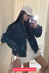 Long Sleeve Vintage Denim Coat Jacket