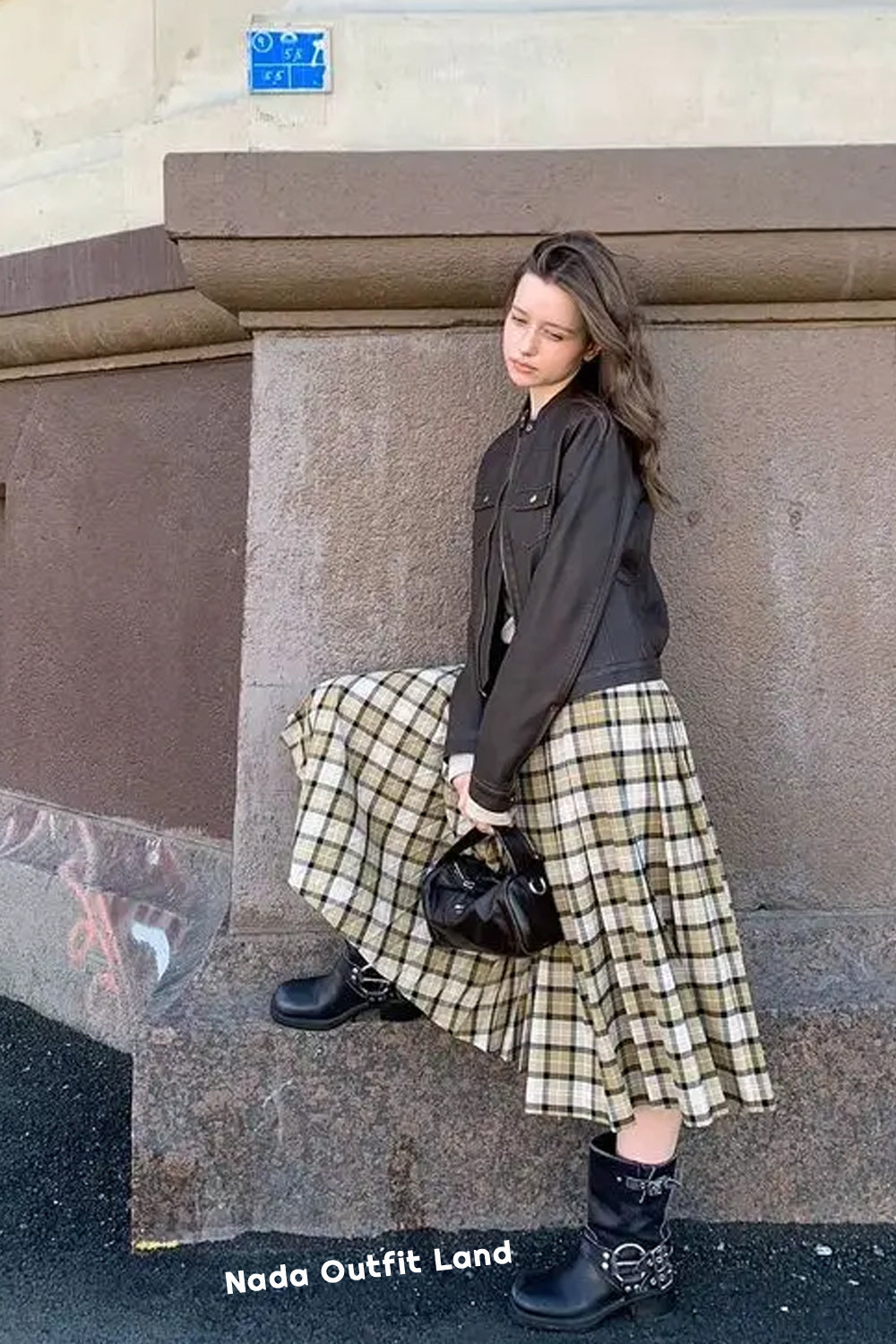 High Waist Irregular A-Line Casual Plaid Skirts
