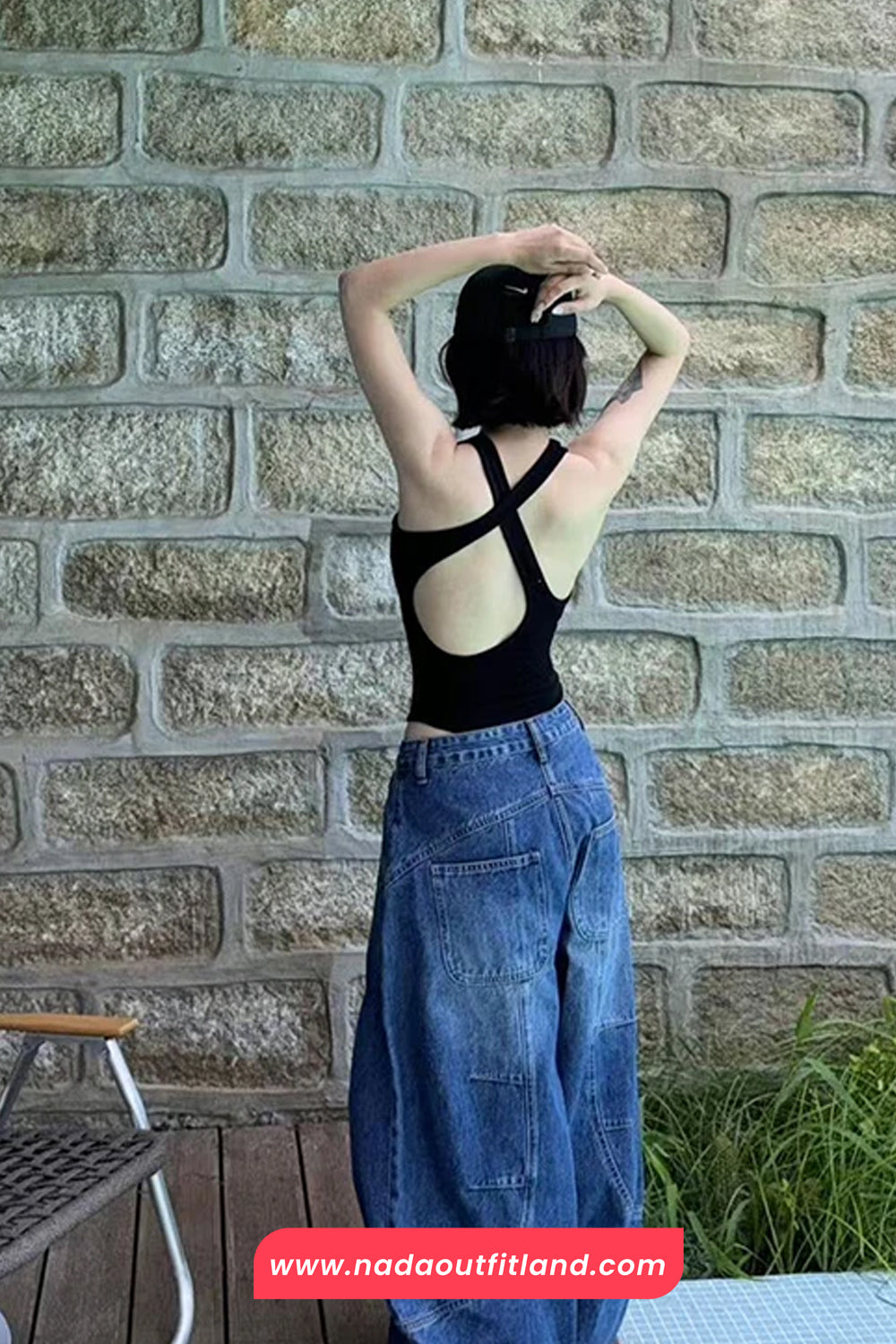 High Waist Loose Wide Leg Blue Jeans Pants