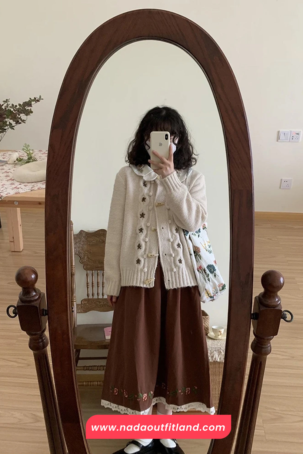 Long Sleeve Vintage Floral Embroidered Cardigan Sweater