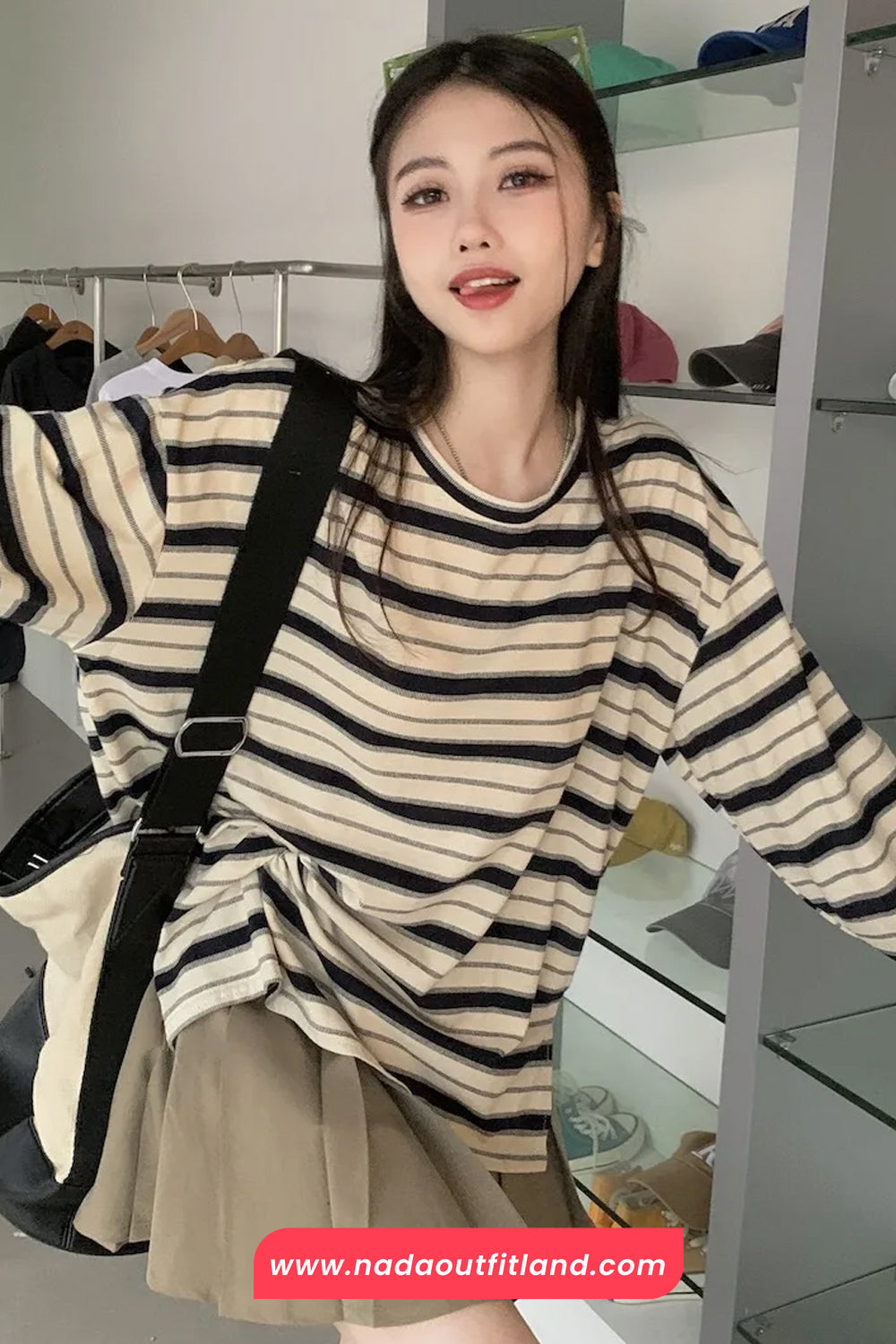 Long Sleeve O-Neck Striped Summer Shirts