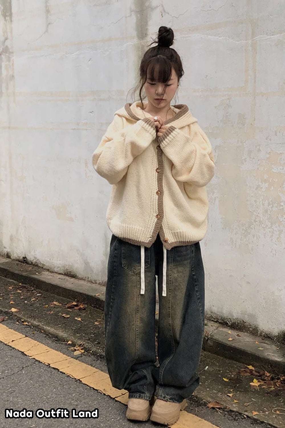 Long Sleeve Knitwear Hooded Cardigan Sweater