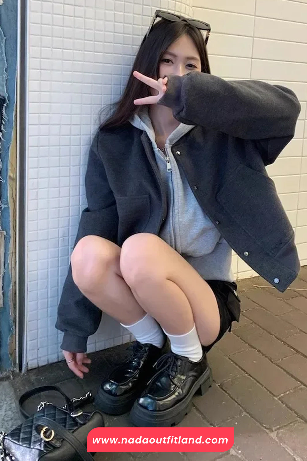 Long Sleeve Classic Cropped Baseball Jacket