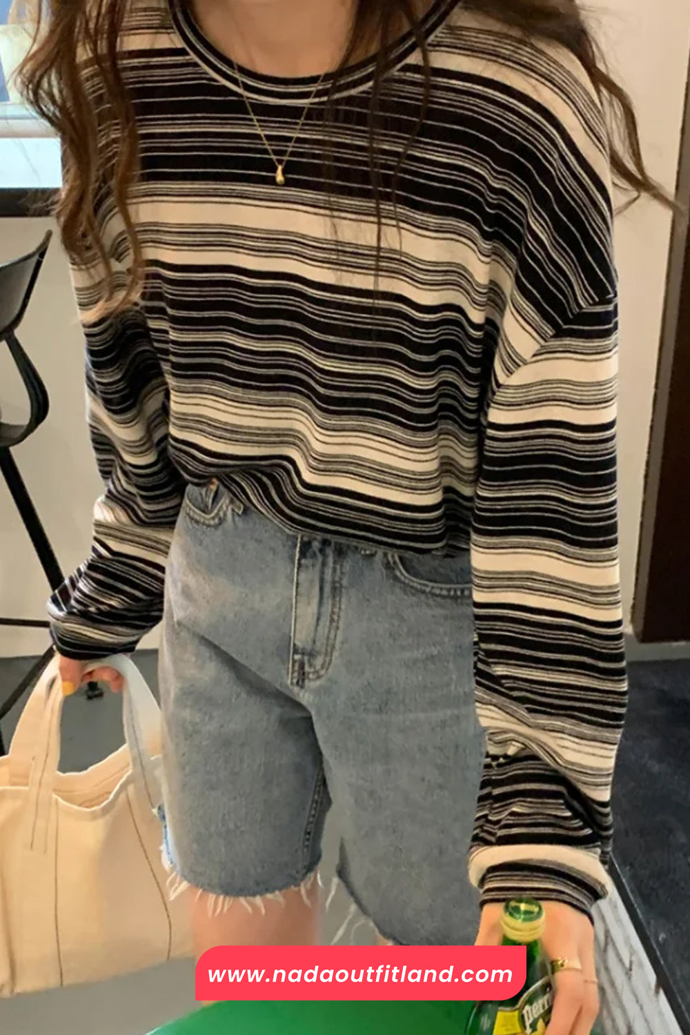 Long Sleeve Retro Colors Striped Summer Shirts