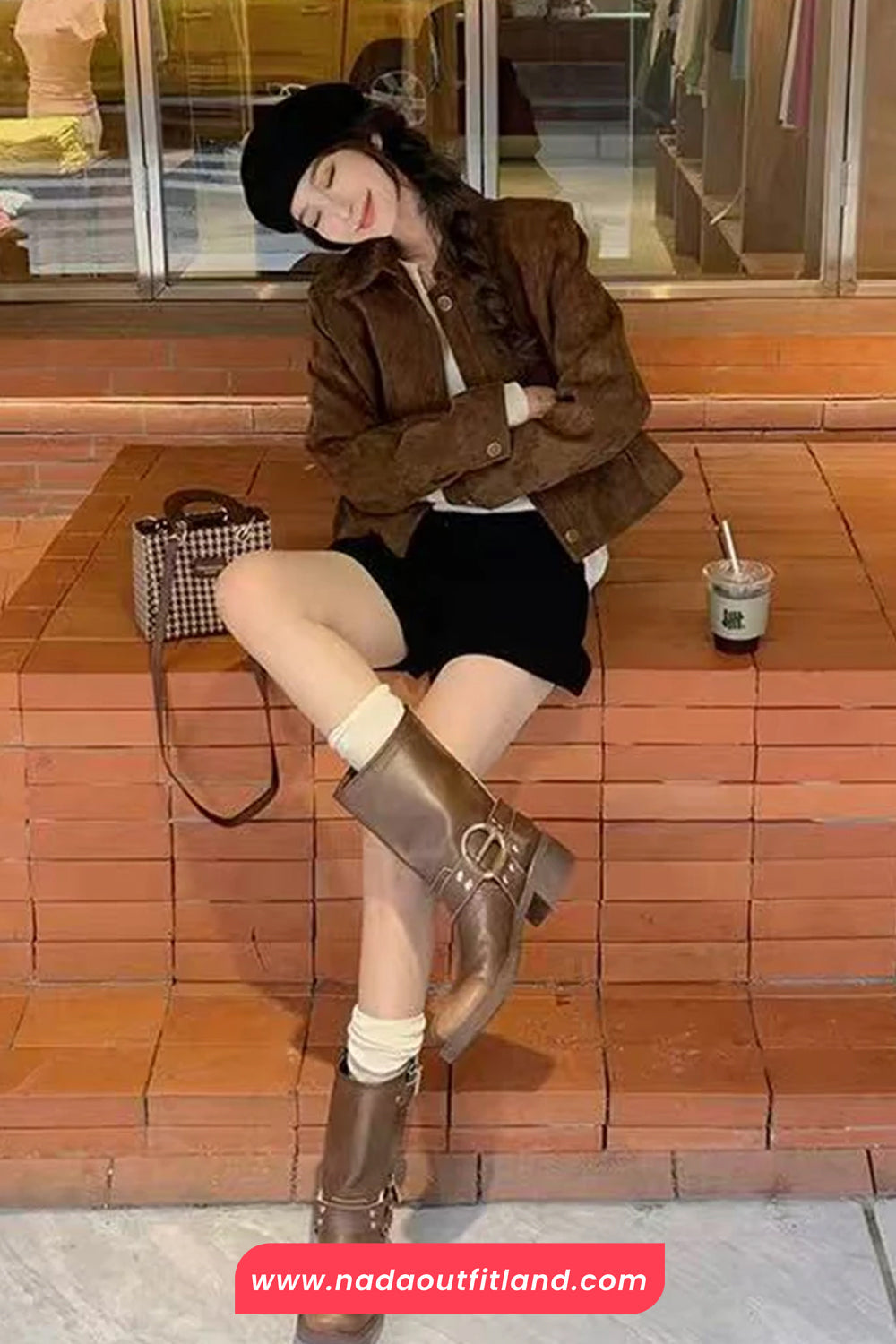 Long Sleeve Lapel Collar Suede Velvet Jacket