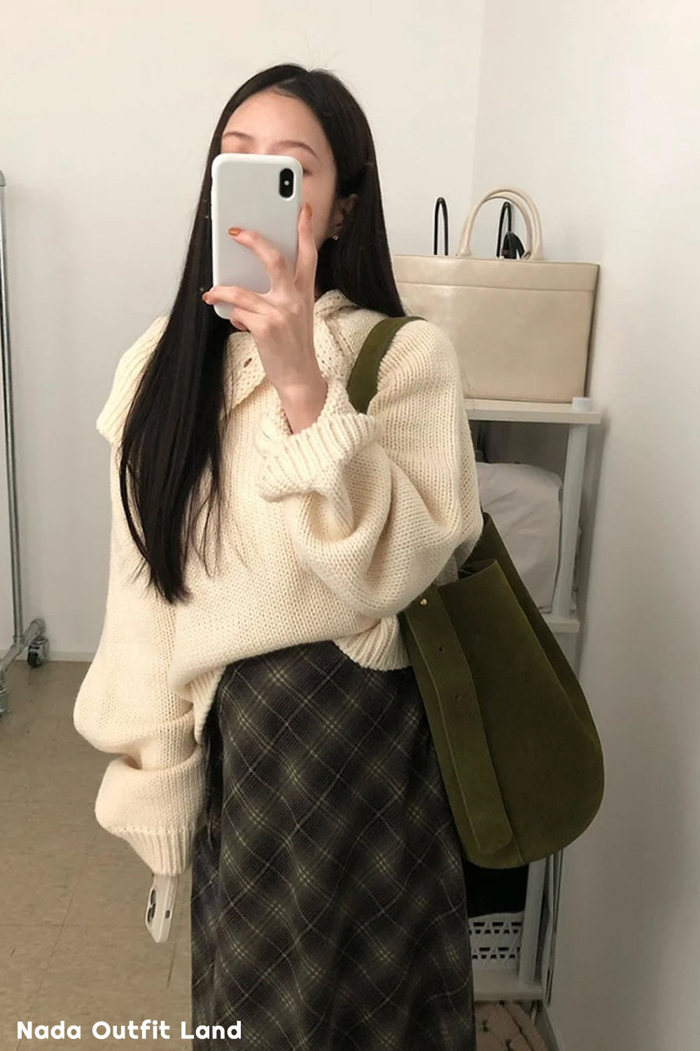 Long Sleeve Irregular Style Knitted Cropped Sweater