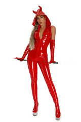 Black Leather Bodysuit Women