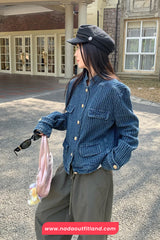 Long Sleeve Vintage Denim Coat Jacket