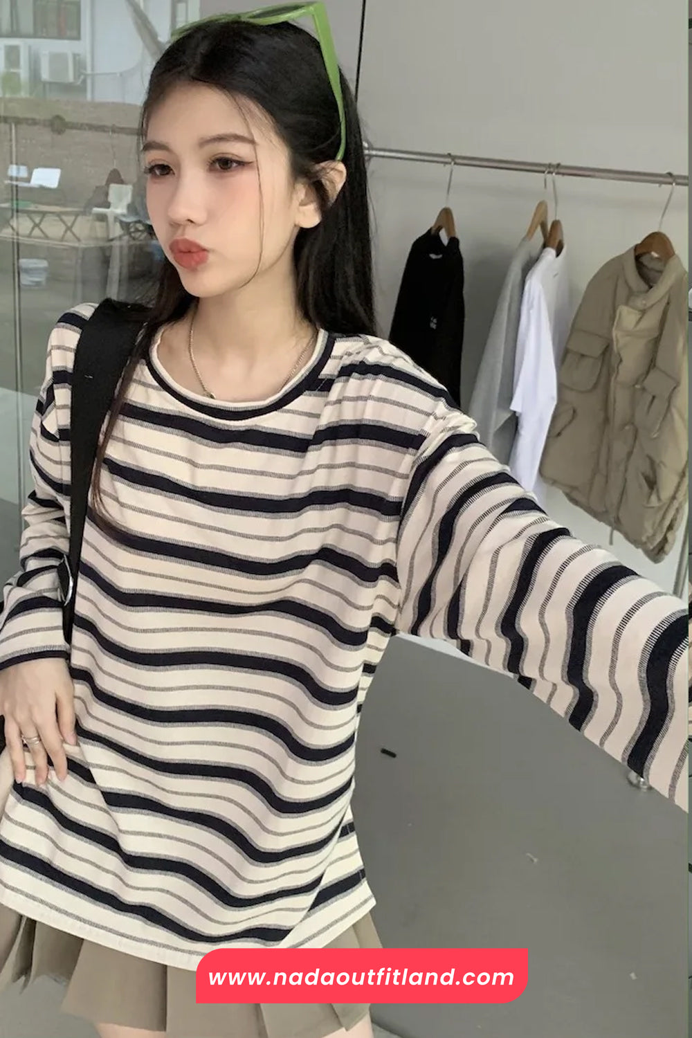 Long Sleeve O-Neck Striped Summer Shirts