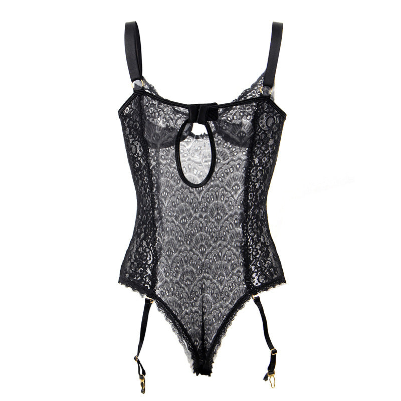 Black Corset Bodysuit Sheer mature sheer lingerie Sheer Teddy