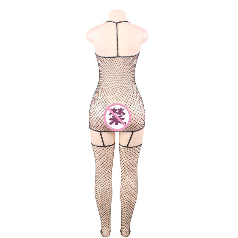 Black Mesh Bodysuit Fishnet Sexy Lingerie Mature Crotchless Bodystockings