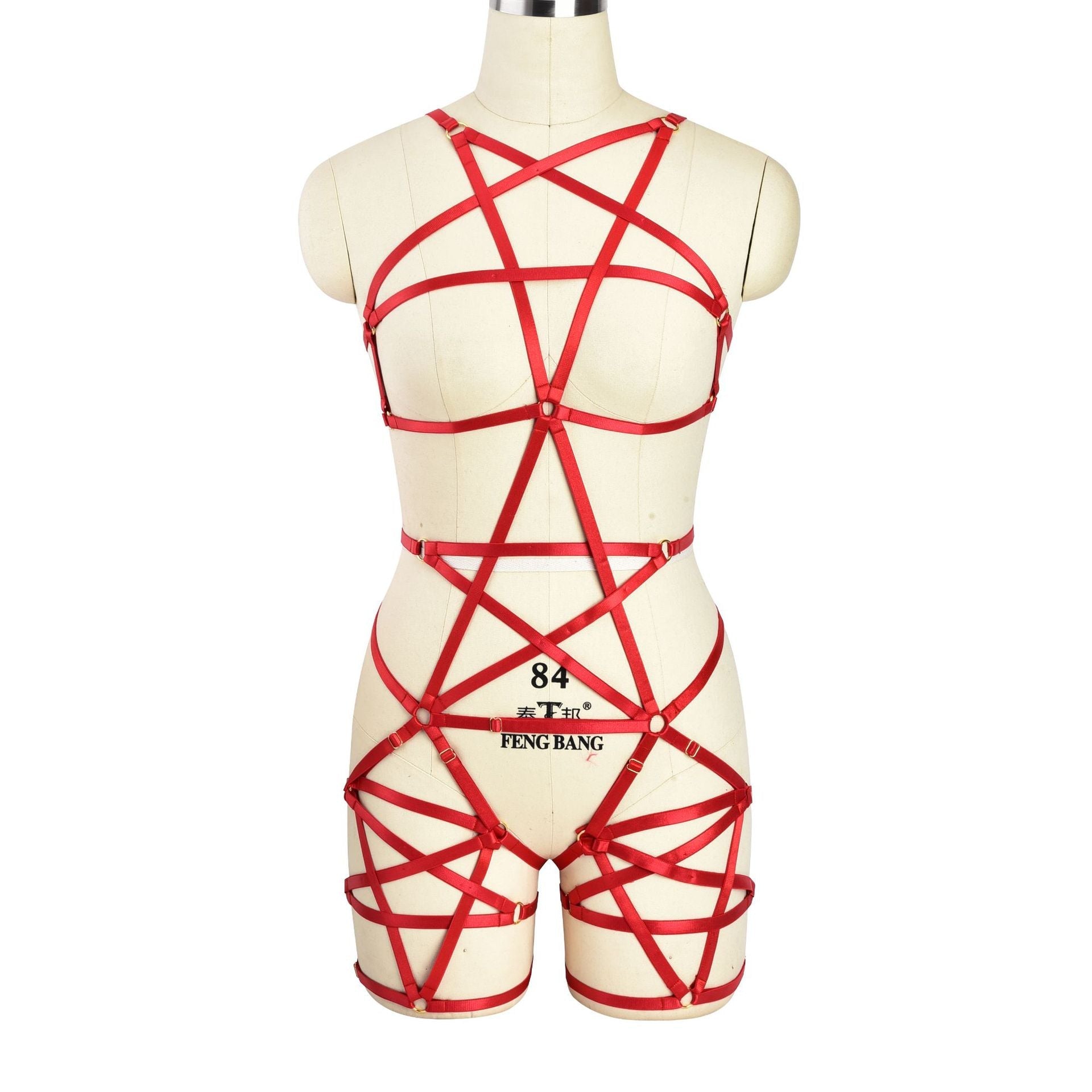 Couples Black Bodysuit Nasty Body Harness Lingerie Revealing Teddy