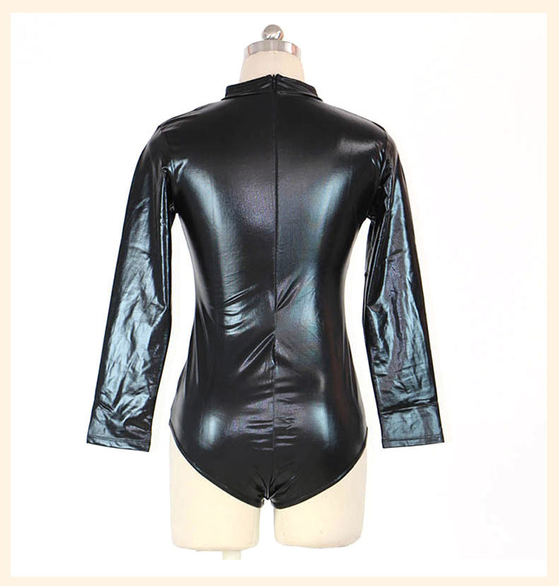 Extreme Long Sleeve Bodysuit HubLai Latex Lingerie Revealing Teddy