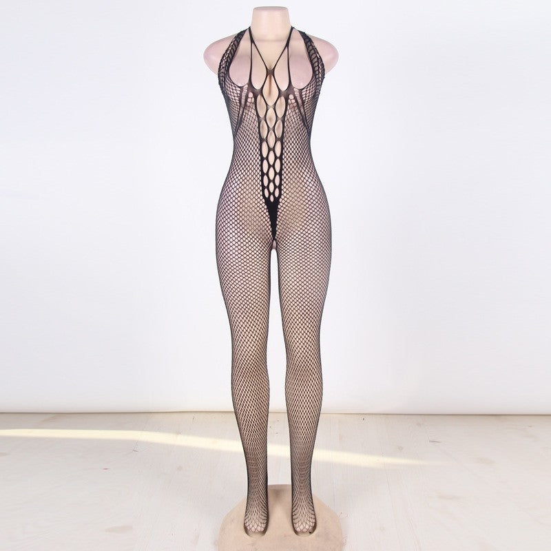 Extreme Mesh Bodysuit mature sheer lingerie Crotchless Bodystockings