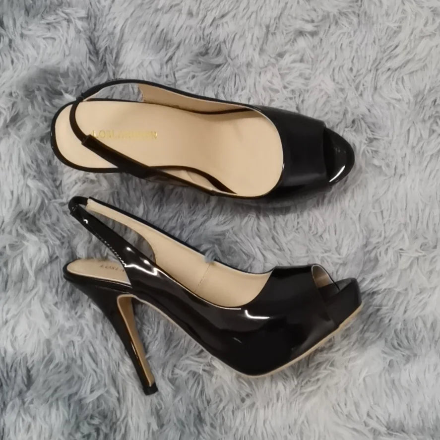 12cm Thin Heels Patent Leather Platform High Heels