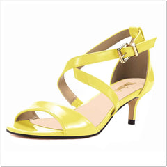5cm Thin High Heels Shoes Open Toe Buckle Strap