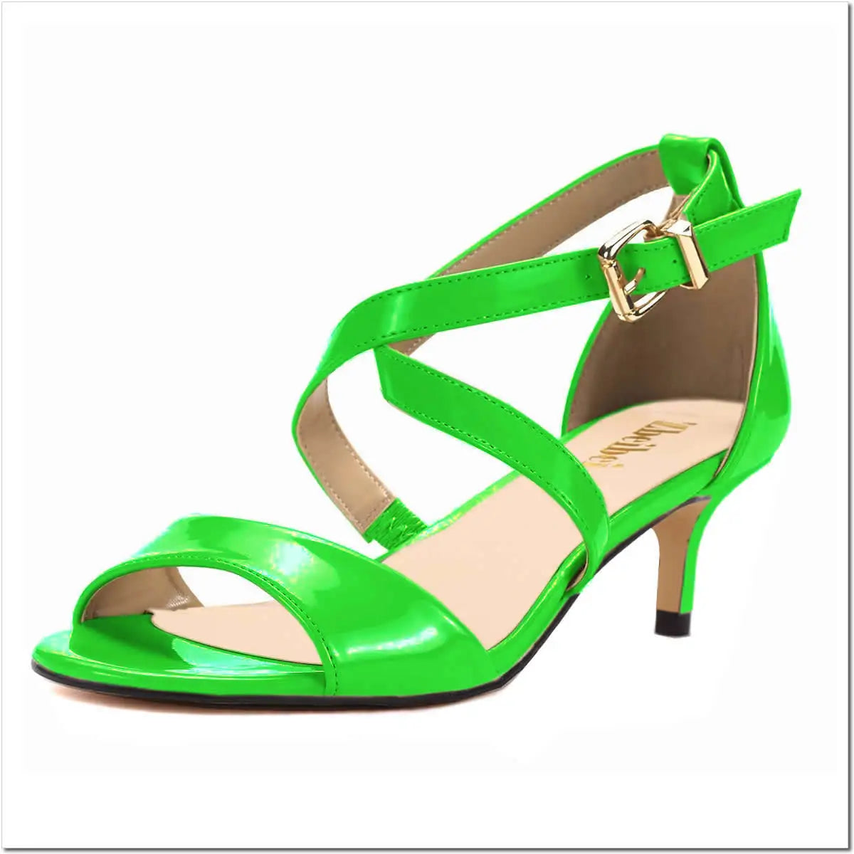 5cm Thin High Heels Shoes Open Toe Buckle Strap