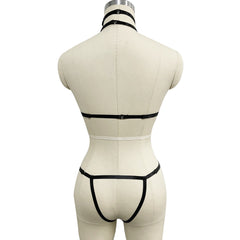 Hot Womens Black Bodysuit Sexy HubLai Lingerie Harness Chubby Teddy