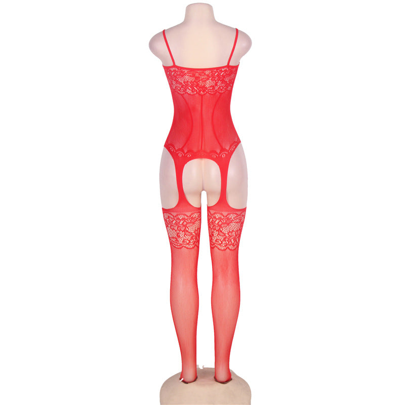 Lace Black Mesh Bodysuit mature women lingerie Bodystockings