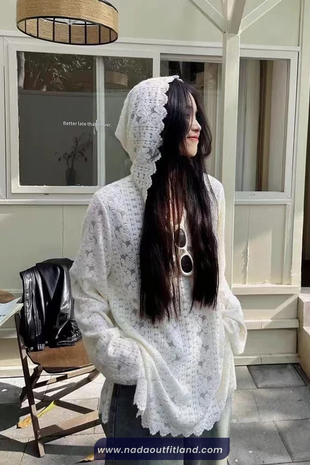 Long Sleeve Sexy Hollow Out Hooded Summer Shirt