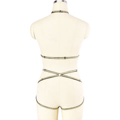 Nasty Black Bodysuit Women  HubLai Lingerie Harness Naughty Teddy