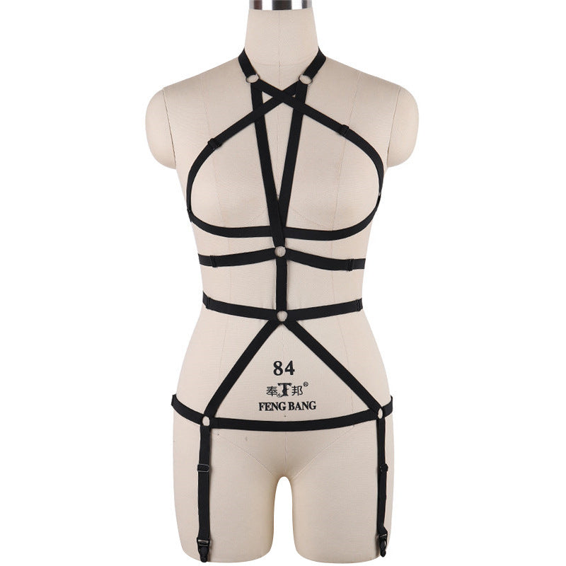 Naughty Red Bodysuit Submissive HubLai Harness Lingerie Intimate Teddy