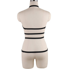 Naughty Red Bodysuit Submissive HubLai Harness Lingerie Intimate Teddy