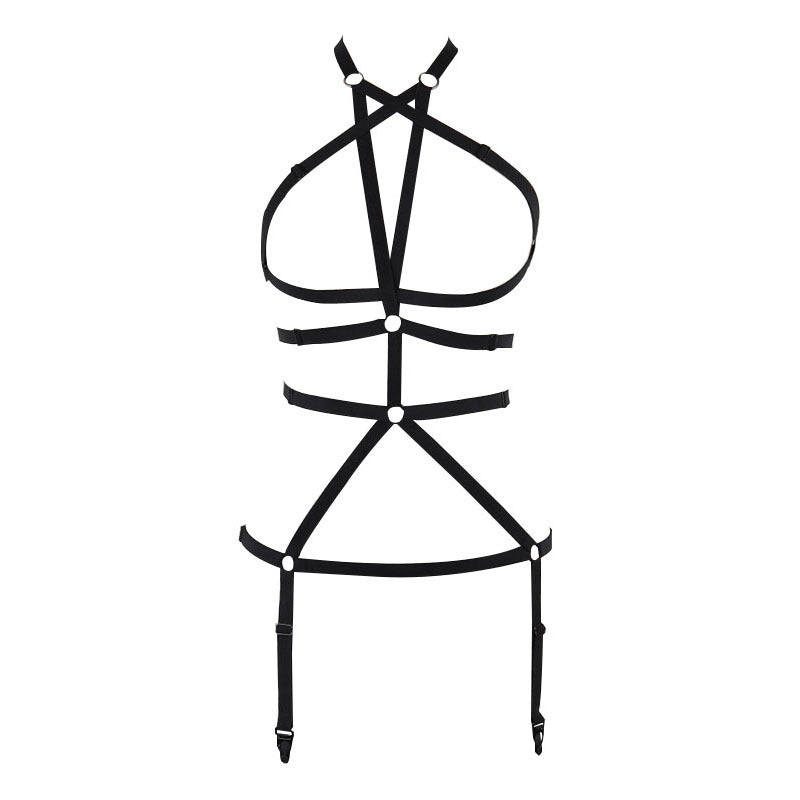 Naughty Red Bodysuit Submissive HubLai Harness Lingerie Intimate Teddy