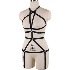 Naughty Red Bodysuit Submissive HubLai Harness Lingerie Intimate Teddy
