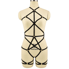 Naughty White Bodysuit Intimate Black Body Harness Lingerie Nasty Teddy