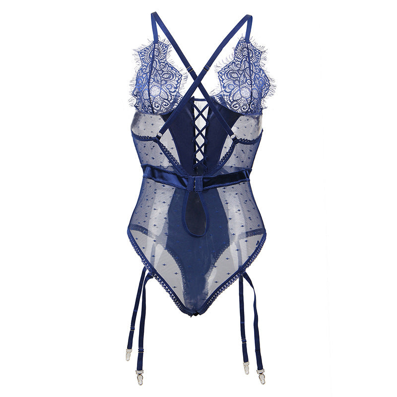 Naughty White Lace Bodysuit Lace sexy mature women in lingerie Slutty