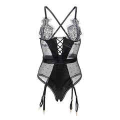 Naughty White Lace Bodysuit Lace sexy mature women in lingerie Slutty