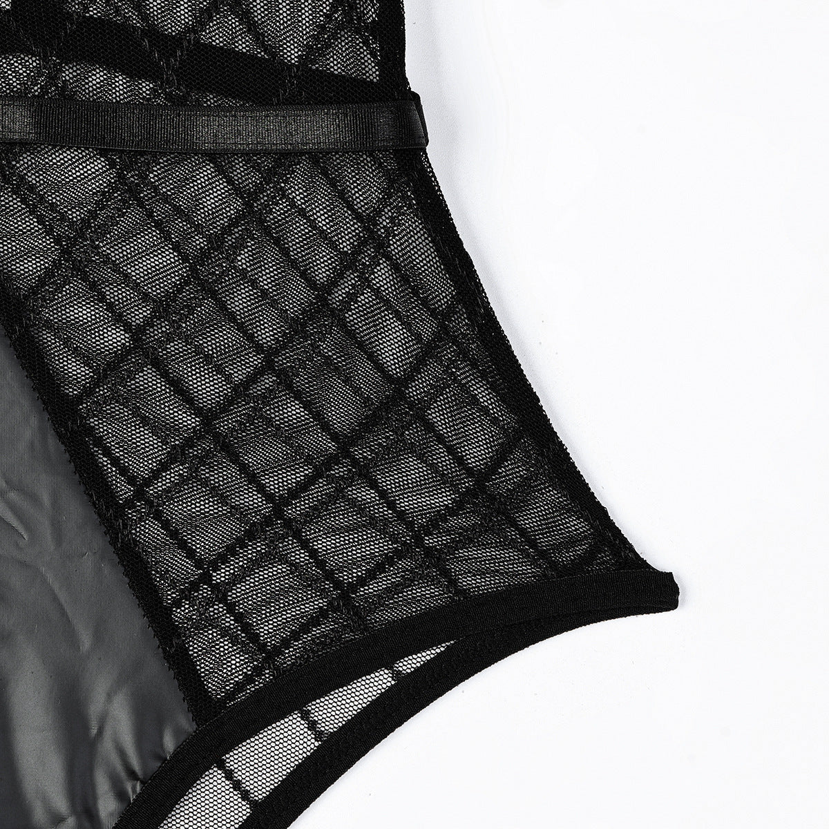 Black Leather Lace HubLai Lingerie