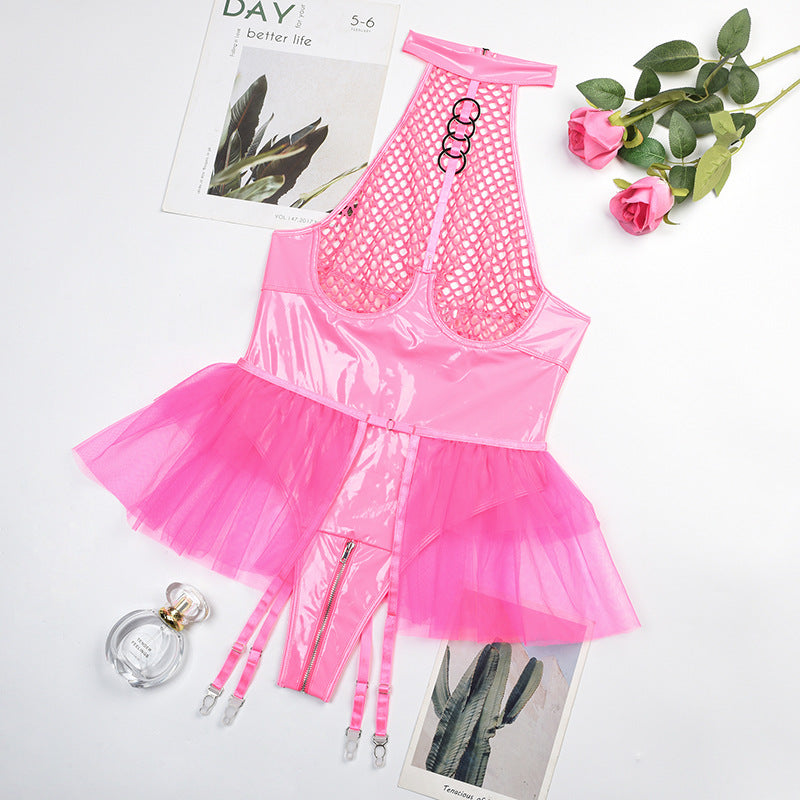 Women Lace Bodysuits Slutty HubLai Lingerie Harness Teddy