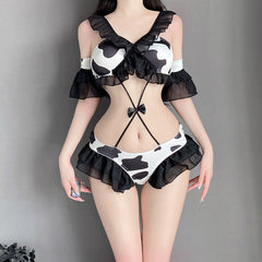 Pink Cow Print Bodysuit