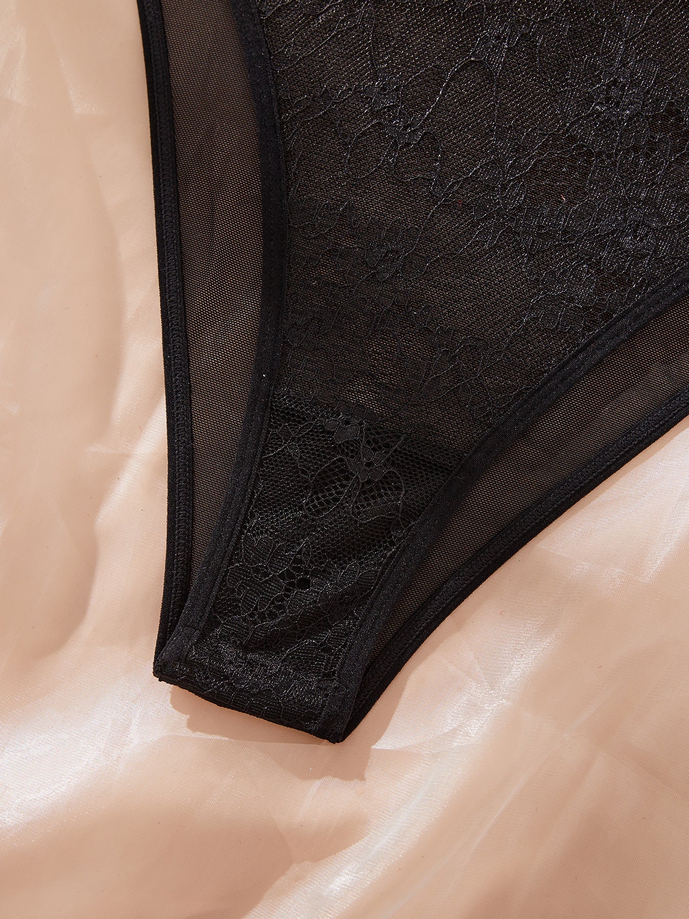 Sexy Bodysuits See Thru Black Lace