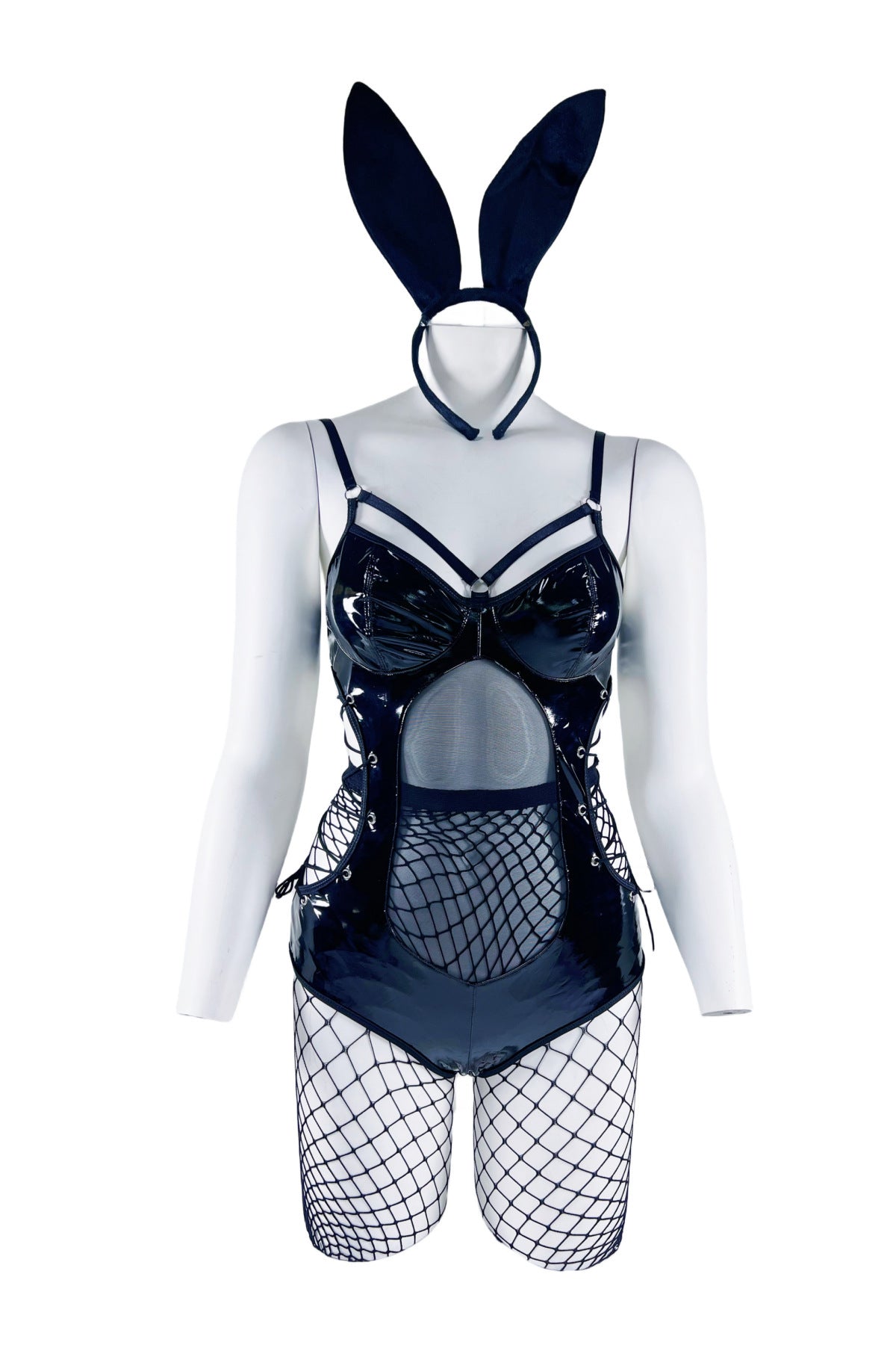 Black Leather Bunny Lingerie