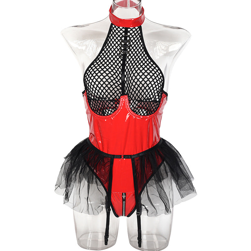 Women Lace Bodysuits Slutty HubLai Lingerie Harness Teddy