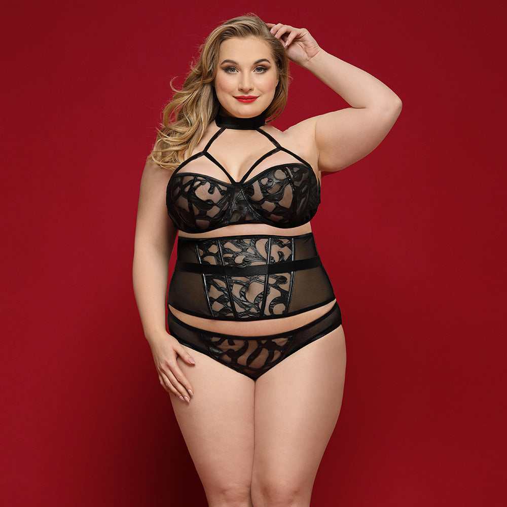 Plus Size Naughty HubLai Lingerie Harness Latina Bodysuit Teddy