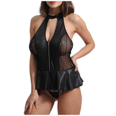 HubLai Leather Lingerie Micro Miniskirts