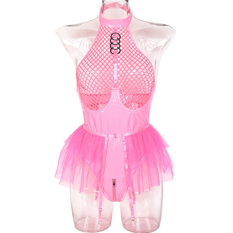 Women Lace Bodysuits Slutty HubLai Lingerie Harness Teddy