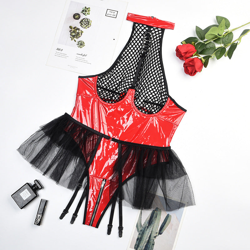 Women Lace Bodysuits Slutty HubLai Lingerie Harness Teddy