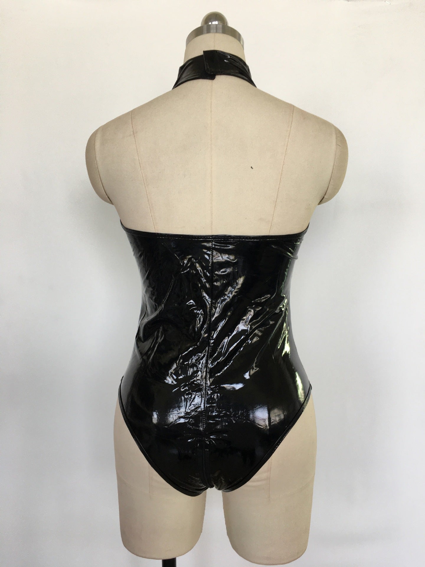 Womens Black Bodysuit Intimate HubLai Leather Lingerie Latina Teddy