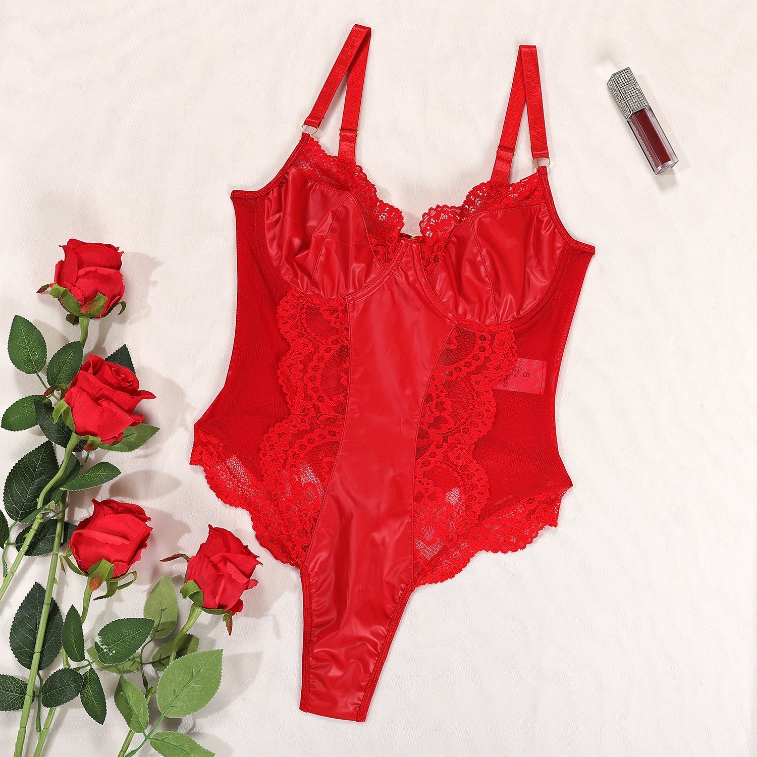 Lace Leather Black HubLai Lingerie