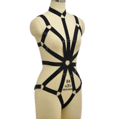 Women  Womens Black Bodysuit Intimate HubLai Lingerie Harness Latina Teddy