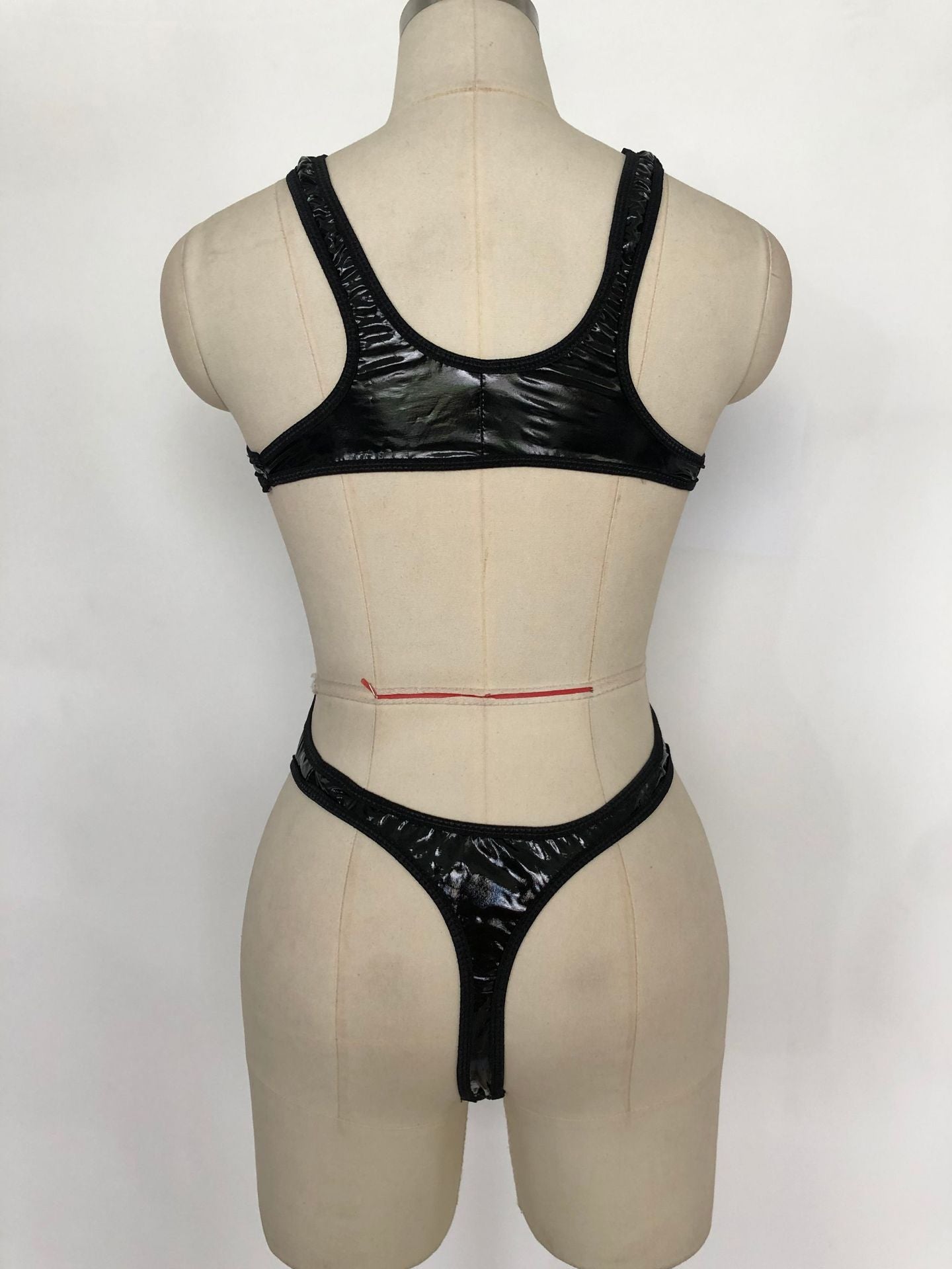 Intimate White Leather Bodysuit Nasty HubLai Leather Lingerie Red Teddy Fetish