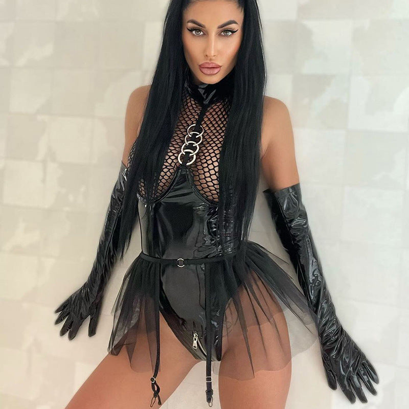 Women Lace Bodysuits Slutty HubLai Lingerie Harness Teddy